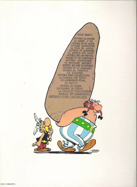 Verso de l'album Astérix Tome 7 Le combat des chefs