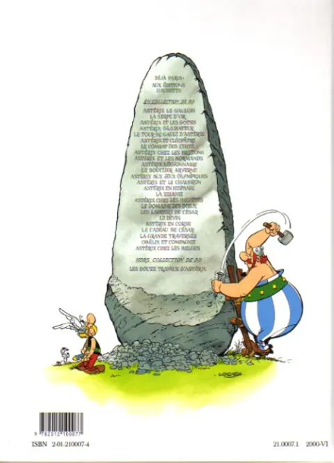 Verso de l'album Astérix Tome 7 Le combat des chefs