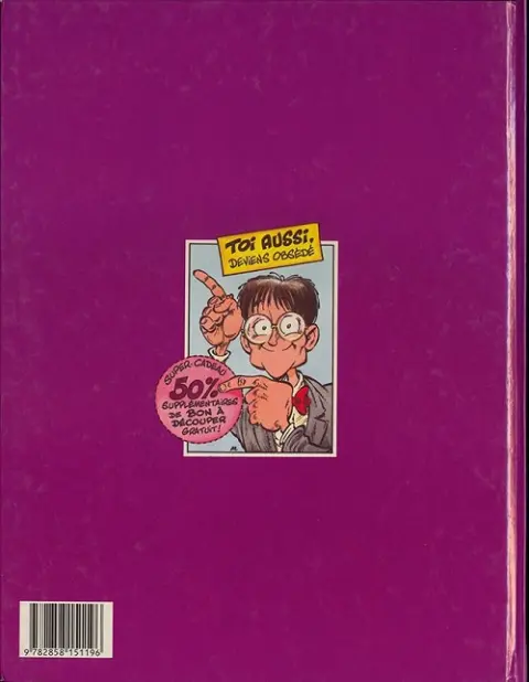 Verso de l'album Athanagor Wurlitzer, obsédé sexuel Tome 3 Mode d'emploi
