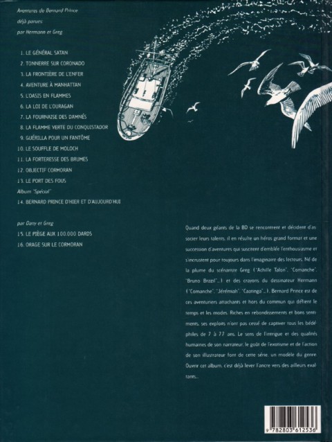 Verso de l'album Bernard Prince Tome 9 Guérilla pour un fantôme