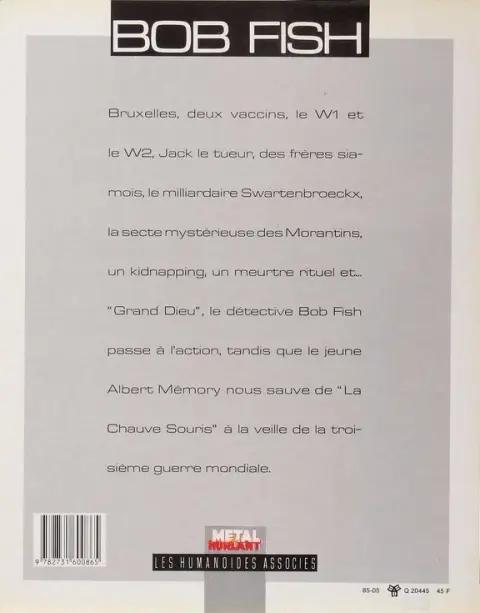 Verso de l'album Bob Fish
