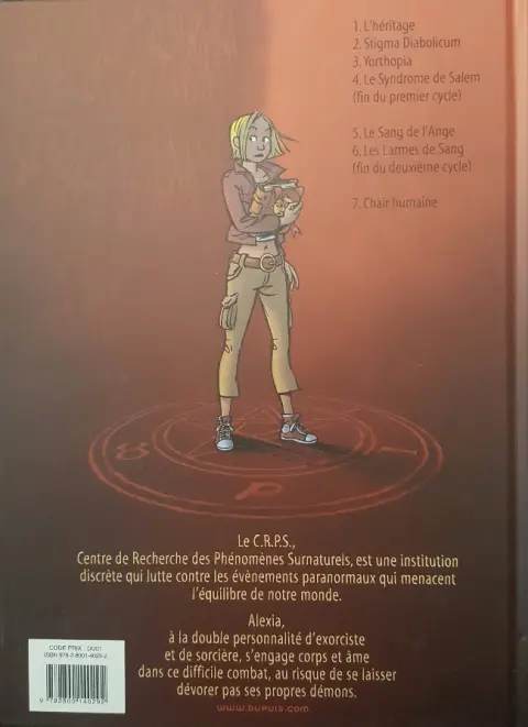 Verso de l'album Les Démons d'Alexia Tome 5 Le Sang de l'Ange