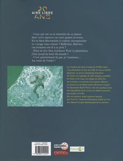 Verso de l'album Le Diable des sept mers Première partie
