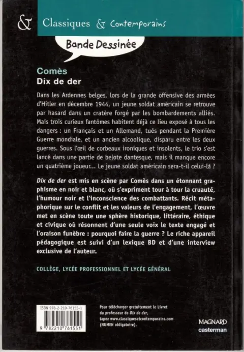 Verso de l'album Dix de Der