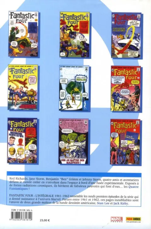 Verso de l'album Fantastic Four - L'intégrale Tome 1 1961-1962