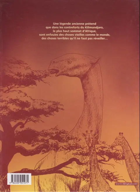 Verso de l'album Kenya Tome 1 Apparitions