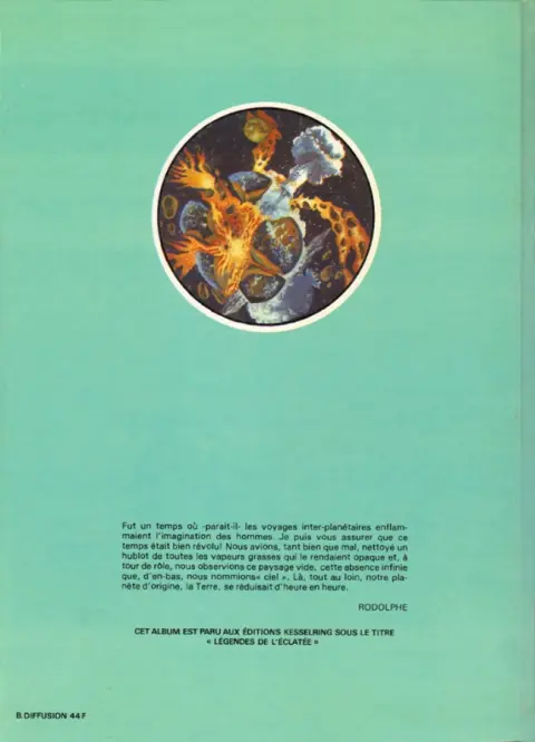 Verso de l'album Légendes de l'éclatée / La Planète oubliée La Planète oubliée