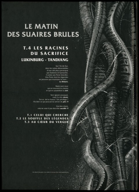 Verso de l'album Le Matin des suaires brûlés Tome 4 Les Racines du Sacrifice
