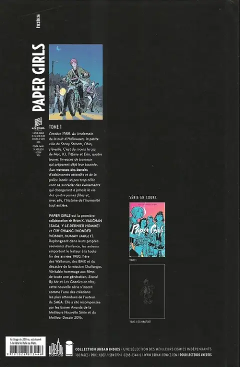 Verso de l'album Paper Girls 1