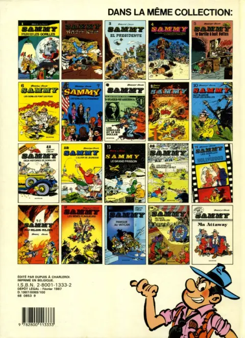 Verso de l'album Sammy Tome 5 Le gorille à huit pattes