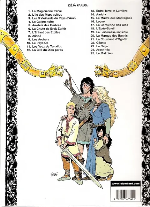 Verso de l'album Thorgal Tome 10 Le pays Qâ
