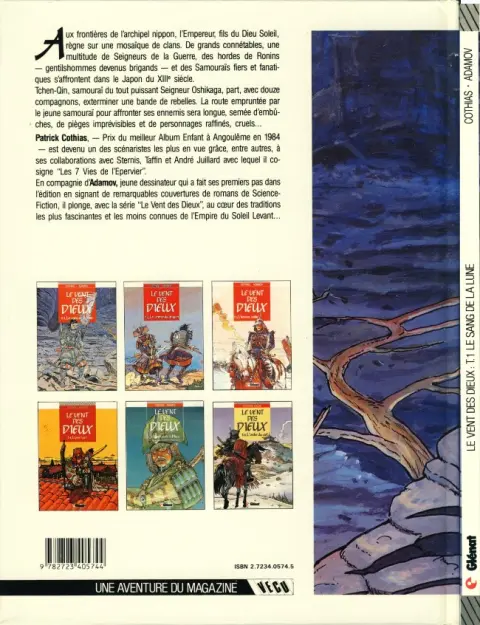 Verso de l'album Le Vent des Dieux Tome 1 Le sang de la lune