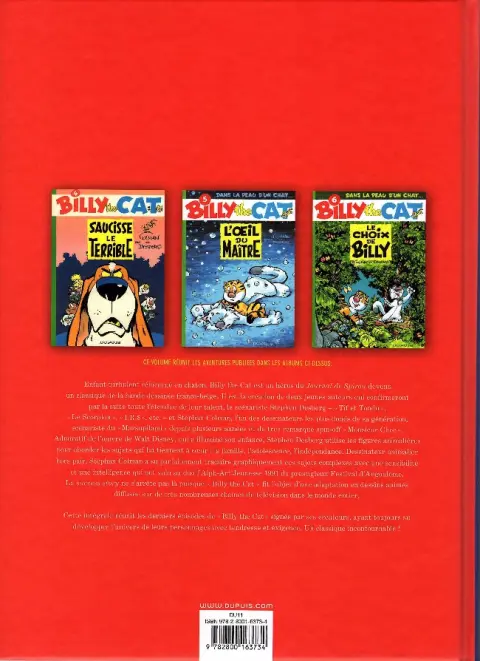 Verso de l'album Billy the Cat L'intégrale 2