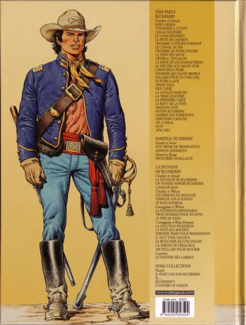 Verso de l'album La Jeunesse de Blueberry Tome 16 100 dollars pour mourir