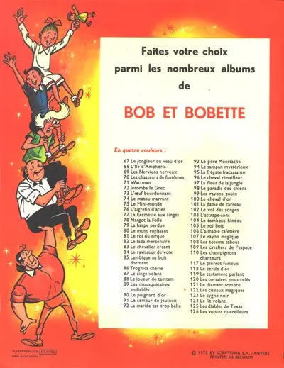 Verso de l'album Bob et Bobette Tome 114 Le casque tartare