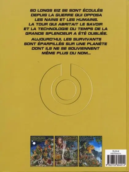 Verso de l'album Les Gardiens du Maser Trilogie 2