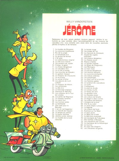 Verso de l'album Jérôme Tome 82 Les chevaliers-brigands