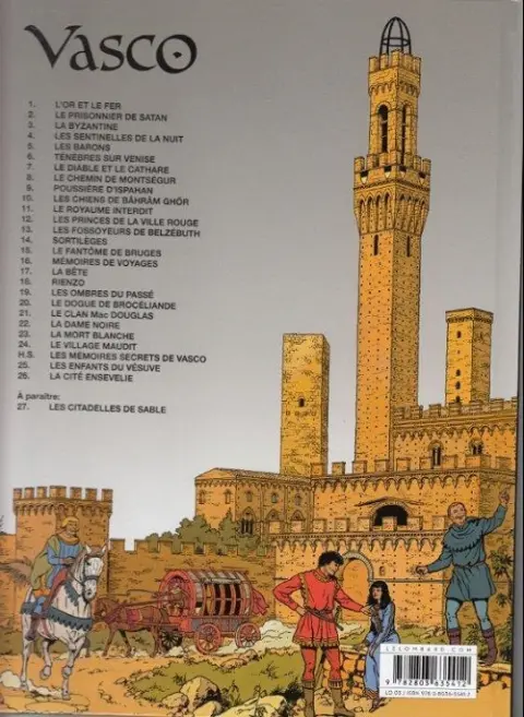 Verso de l'album Vasco Tome 26 La cité ensevelie