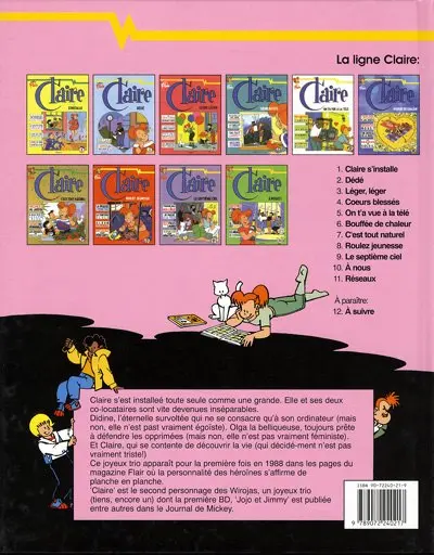 Verso de l'album Claire Tome 11 Réseaux