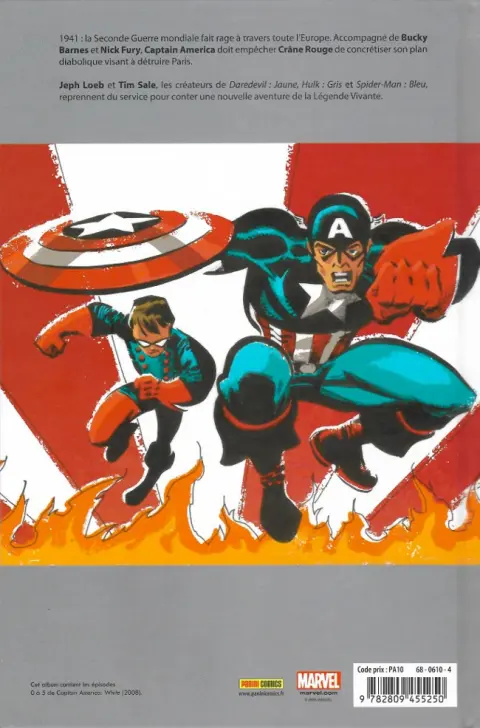 Verso de l'album Captain America Blanc