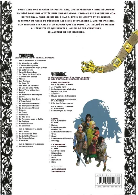 Verso de l'album Thorgal Tome 30 Moi, Jolan