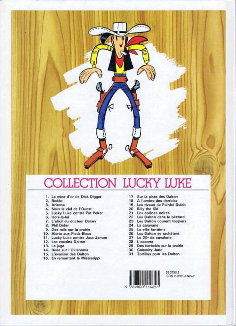 Verso de l'album Lucky Luke Tome 25 La ville fantôme