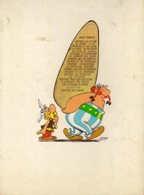 Verso de l'album Astérix Tome 17 Le domaine des dieux