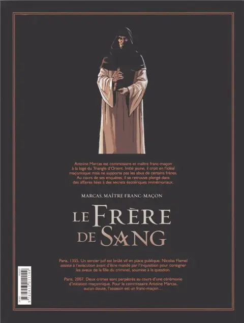 Verso de l'album Marcas, maître franc-maçon Le frère de sang