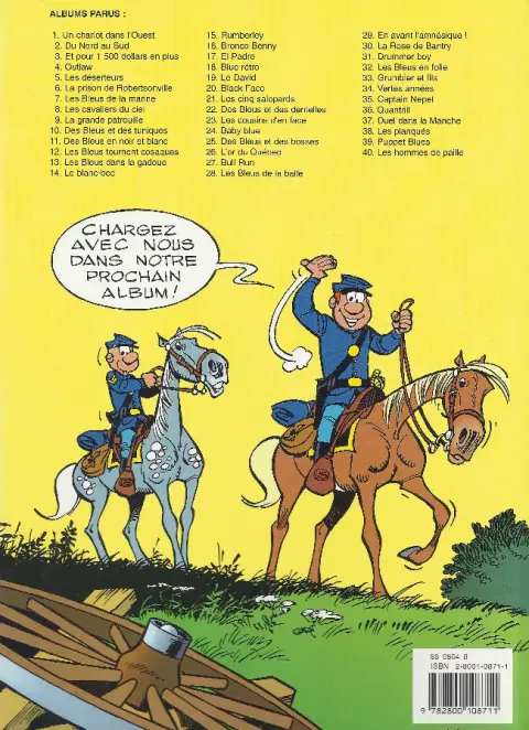 Verso de l'album Les Tuniques Bleues Tome 14 Le blanc-bec