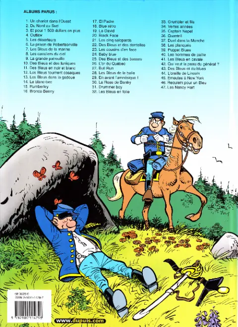 Verso de l'album Les Tuniques Bleues Tome 26 L'or du Québec