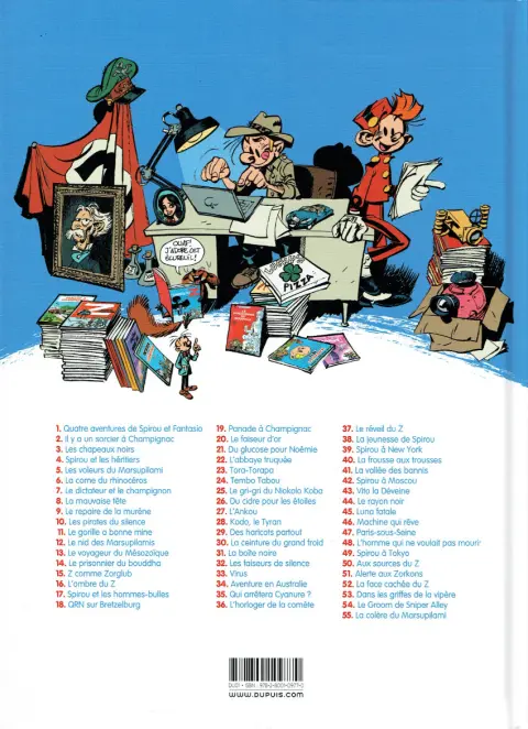 Verso de l'album Spirou et Fantasio Tome 30 La ceinture du grand froid