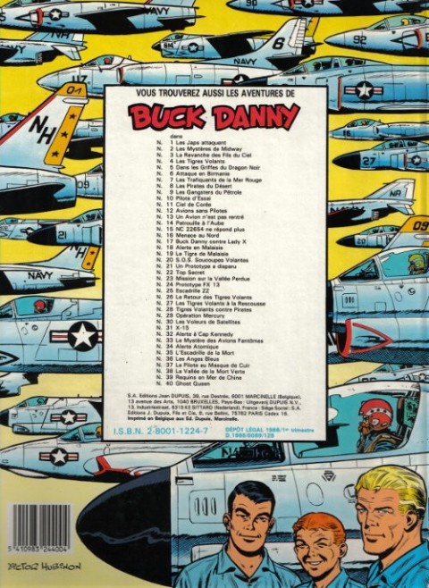 Verso de l'album Buck Danny Tome 28 Tigres volants contre pirates