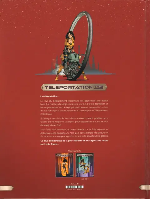 Verso de l'album Teleportation Inc. Tome 1 Perdus en translation
