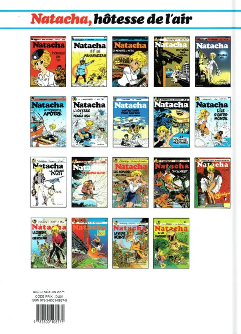 Verso de l'album Natacha Tome 9 Les machines incertaines
