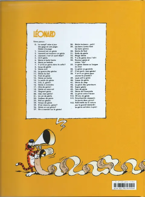 Verso de l'album Léonard Tome 26 Génie or not génie ?