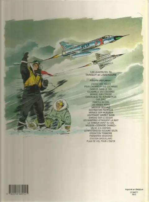 Verso de l'album Tanguy et Laverdure Tome 19 La mystérieuse escadre Delta