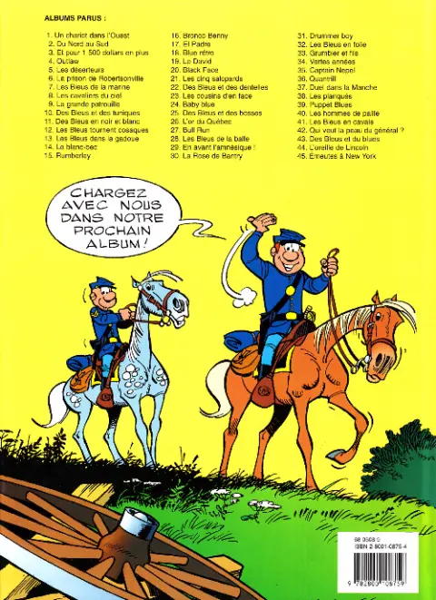Verso de l'album Les Tuniques Bleues Tome 18 Blue rétro