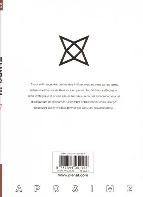 Verso de l'album Aposimz la planète des marionnettes 07