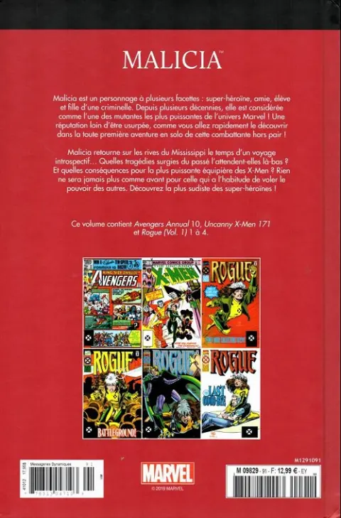 Verso de l'album Le meilleur des Super-Héros Marvel Tome 91 Malicia