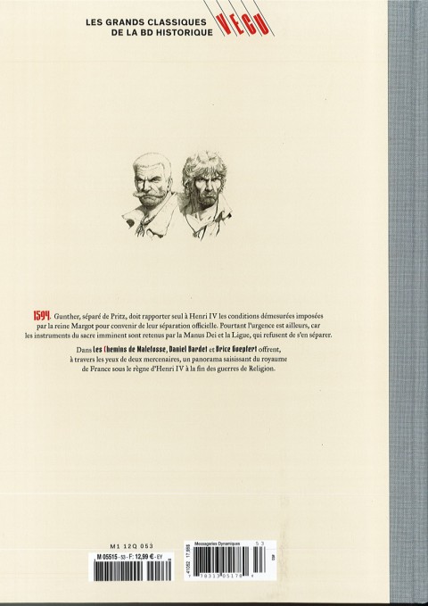 Verso de l'album Les grands Classiques de la BD Historique Vécu - La Collection Tome 53 Les Chemins de Malefosse - Tome XVI : Sacrale