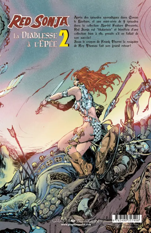 Verso de l'album Les Aventures Originales - Red Sonja, la diablesse à l'épée Volume 2 Les Années Marvel