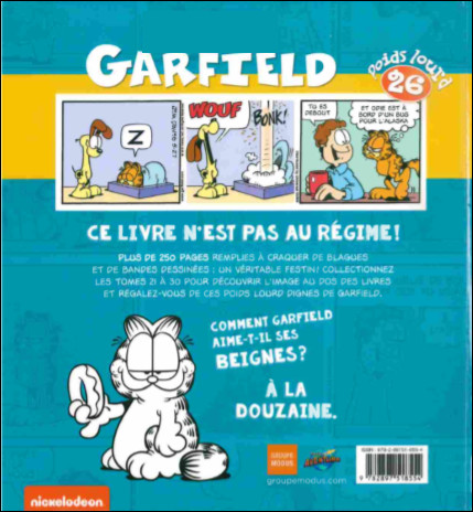 Verso de l'album Garfield Poids lourd 26