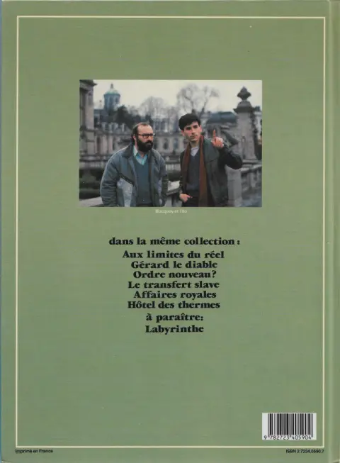 Verso de l'album Jaunes Tome 5 Affaires Royales