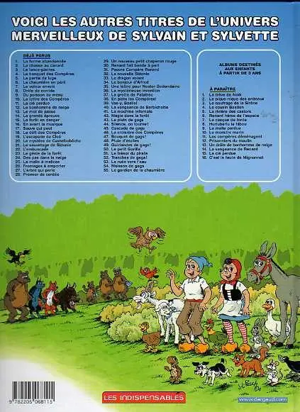 Verso de l'album Sylvain et Sylvette Tome 50 Le Petit Gorille