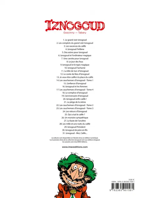 Verso de l'album Iznogoud Tome 31 Moi, calife...