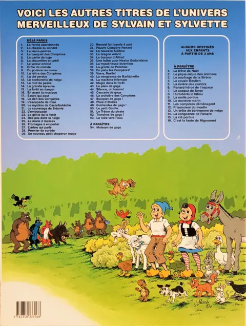Verso de l'album Sylvain et Sylvette Tome 7 Le voleur envolé