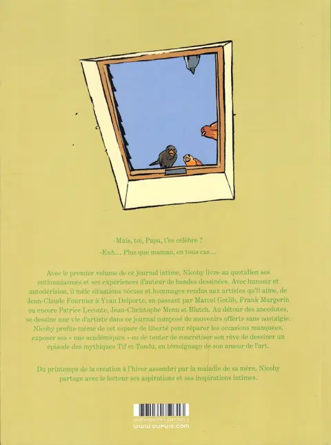 Verso de l'album Mes quatre saisons Volume 1