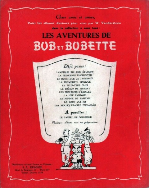 Verso de l'album Bob et Bobette Tome 8 Les Pêcheurs d'étoiles