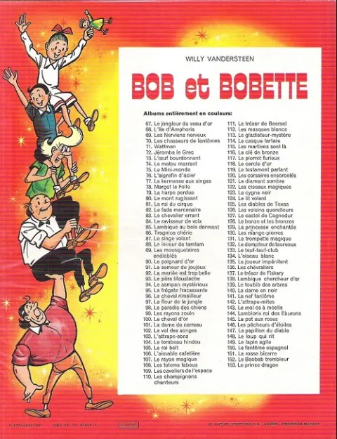 Verso de l'album Bob et Bobette Tome 149 Le lapin agile