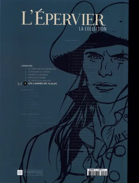 Verso de l'album L'Épervier Tome 6 Les Larmes de Tlaloc